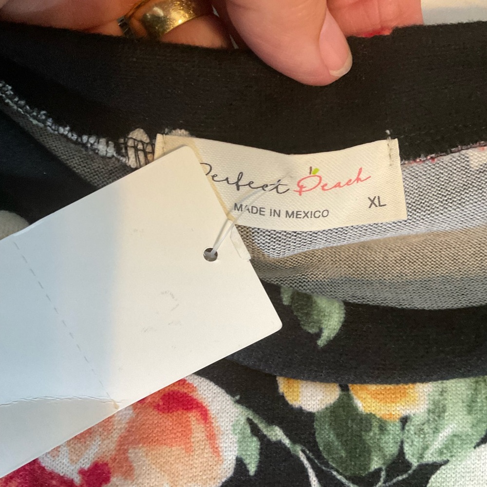 Perfect Peach - Short sleeve floral top empire waist dress - Picture 8 of 9
